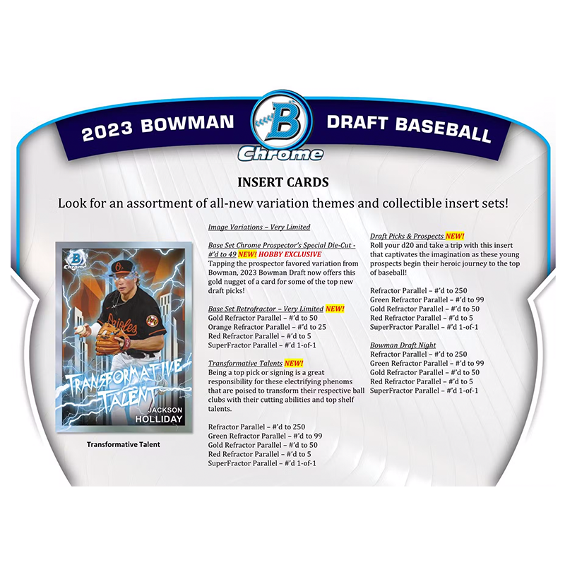 2023 Bowman Draft Baseball HTA Choice Hobby Box Giant