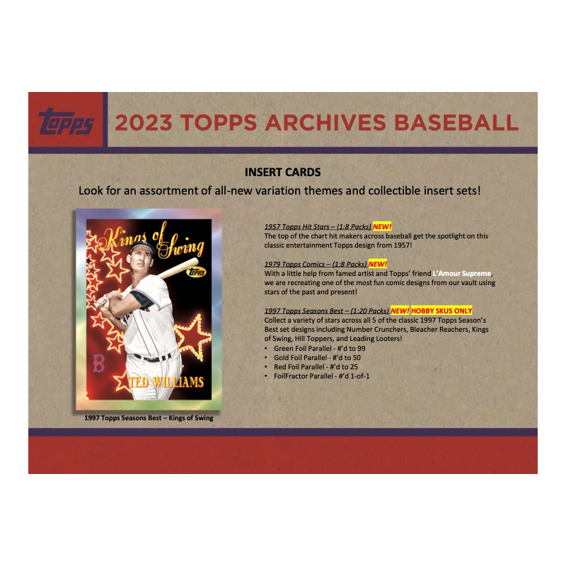 2023 Topps Archives Collector's Box