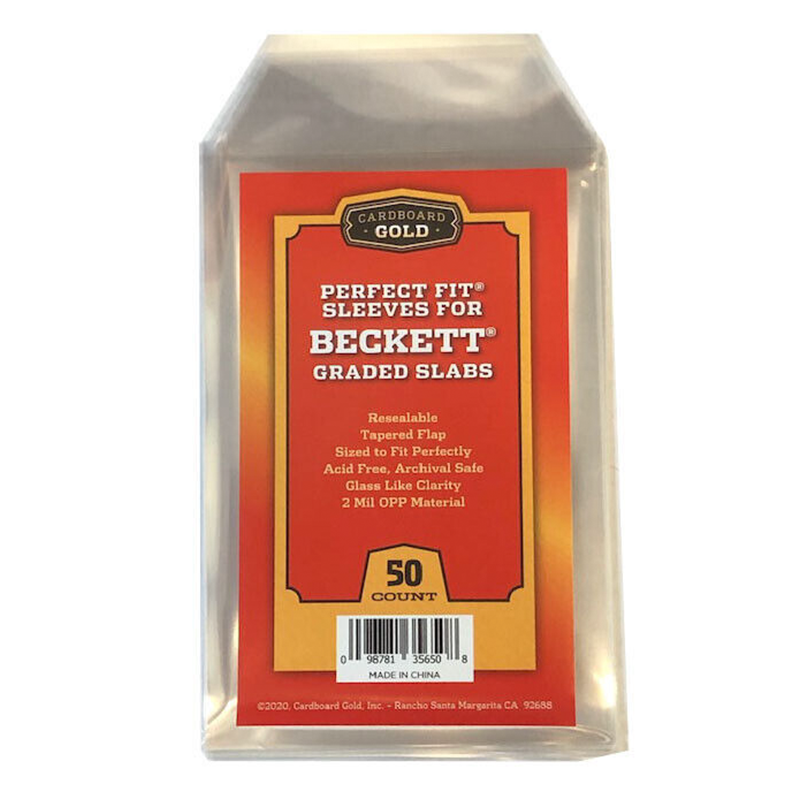 250 Cardboard Gold Perfect Fit Sleeves For Beckett BGS Graded - Foto 8