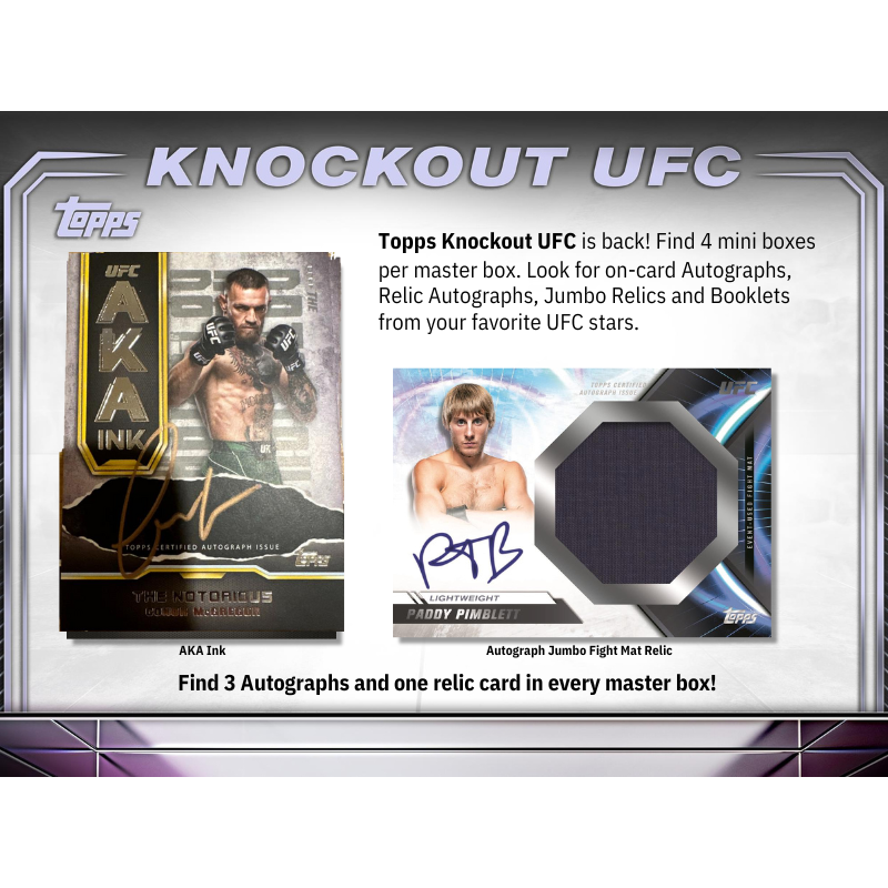 2024 Topps UFC Knockout Hobby 8 Box Case