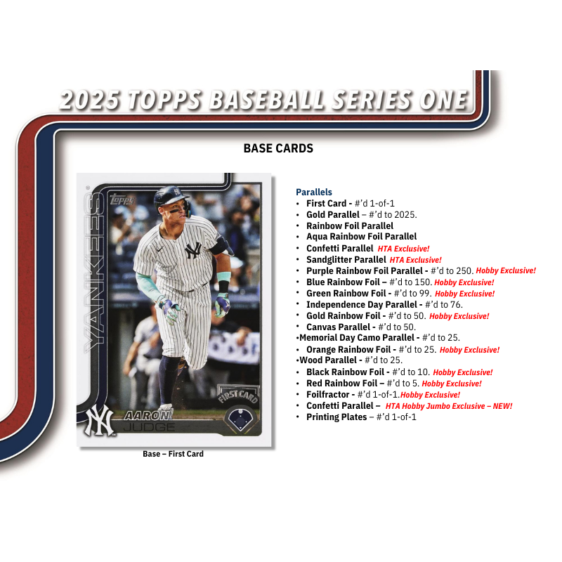 2025 Topps Series 1 Baseball Hobby Box