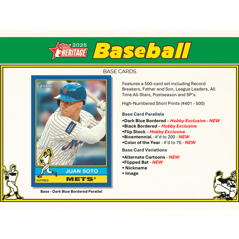 2025 Topps MLB Heritage Baseball Hobby Box 2025 Topps MLB Heritage Baseball Hobby Box