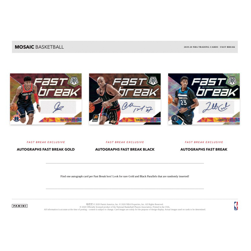 2019/20 Panini Mosaic Basketball Fast Break Box | Giant