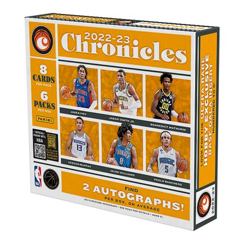 a Panini Chronicles basketball rookie card case