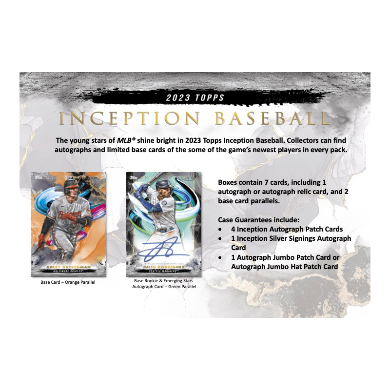 Topps Inception Box 2023 Topps Inception Baseball Hobby Box | Giant