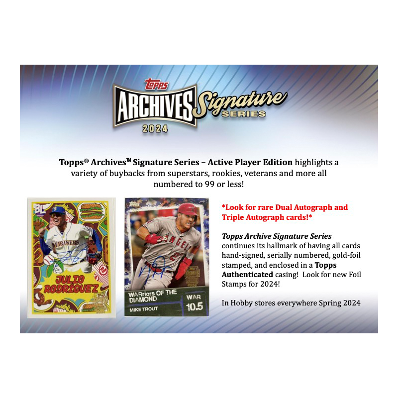 2024 Topps Archives Signature 聴い Active 1箱④