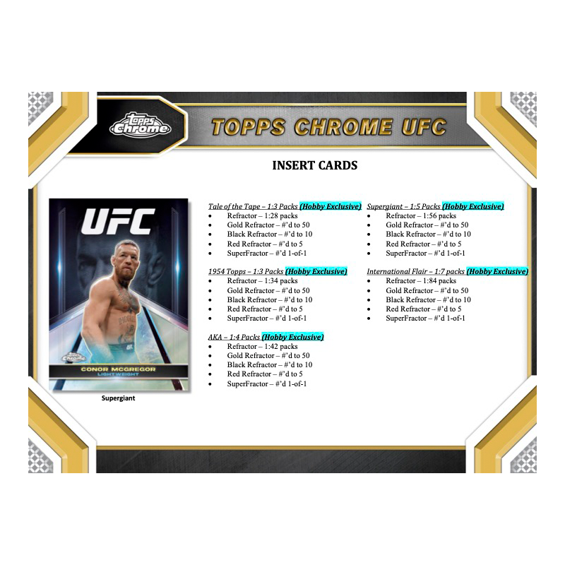 2025 Topps Chrome UFC Hobby Box Giant