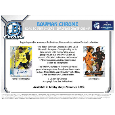 2022 Bowman Chrome Road to UEFA Under 21 European Championship Soccer Hobby Box