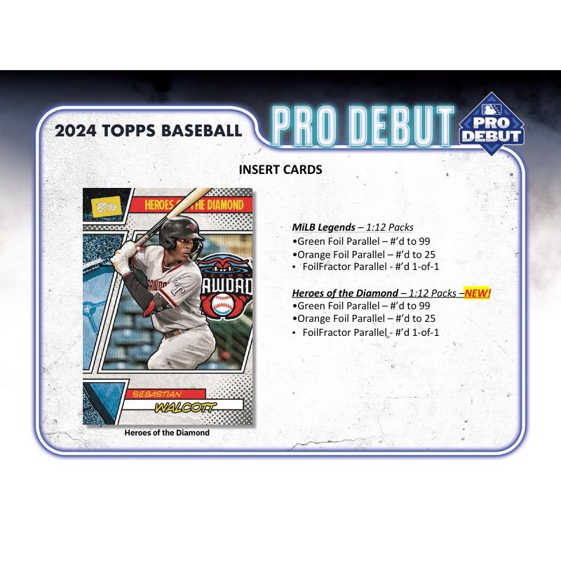 スポーツ選手 TOPPS PRO DEBUT 2024 Topps Pro Debut Baseball Hobby Box | DA Card World