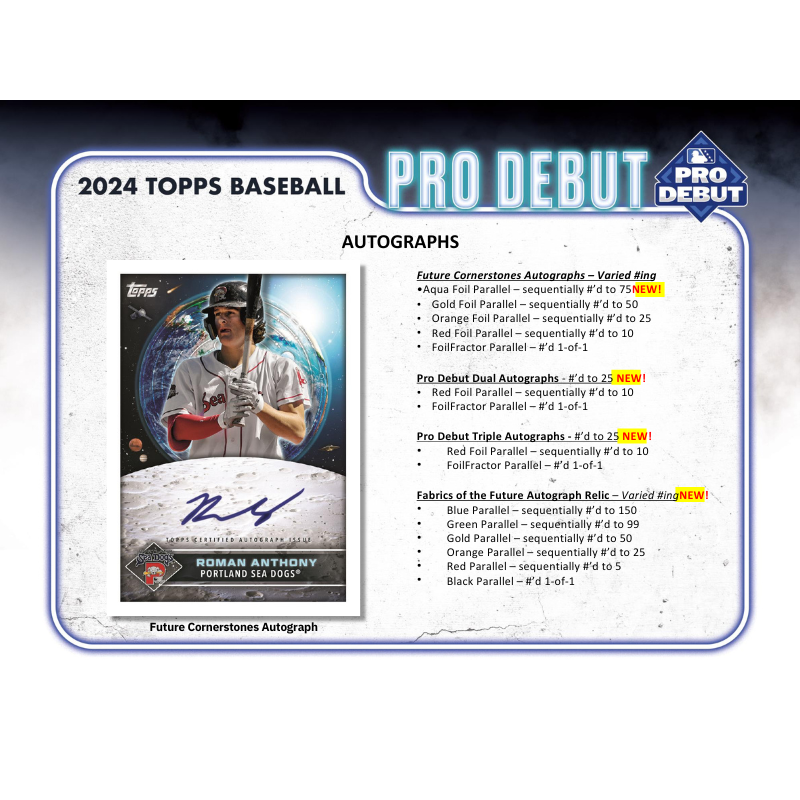 2024 Topps Pro Debut Baseball Hobby Box | Giant