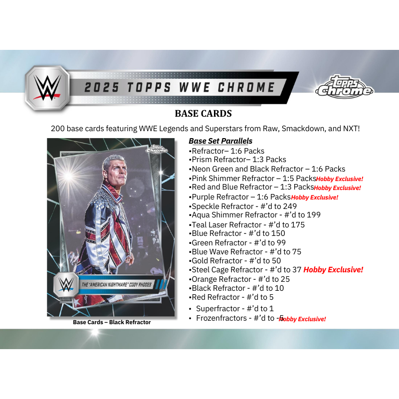 2025 Topps Chrome WWE Hobby Box