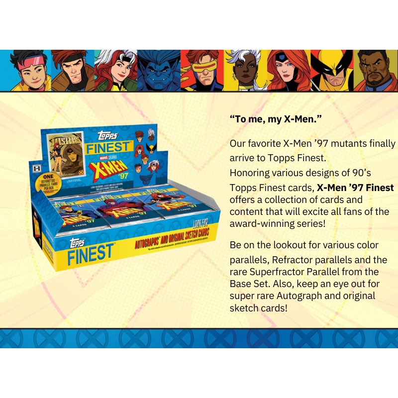 2025 Topps Finest X-Men 97 Hobby Box