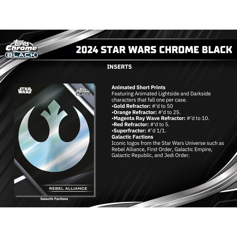 その他 2024 Topps Chrome Black Hobby box 2024 Topps Chrome Black Baseball Hobby Box | DA Card World