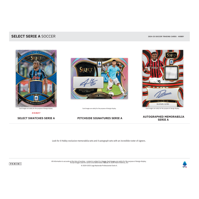 2024/25 Panini Select Serie A Soccer Hobby Box 2024/25 Panini Select Serie A Soccer Hobby Box