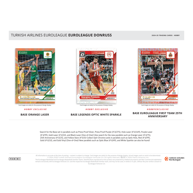 PANINI DONRUSS EUROLEAGUE 未開封 ボックス BOX 2024/25 Panini Donruss Euroleague Basketball Hobby Box