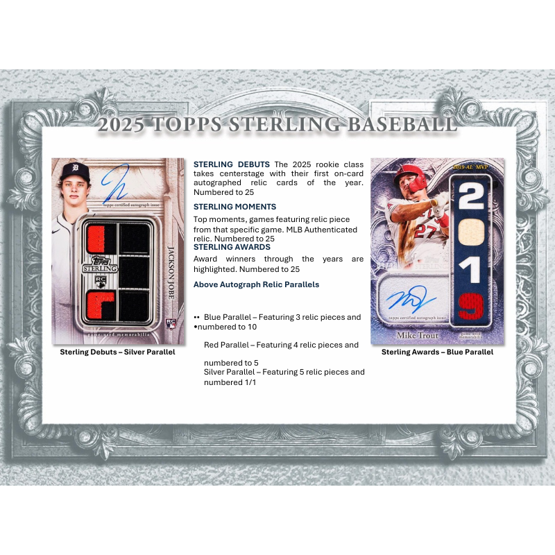 2025 Topps Sterling Baseball Hobby Box 2025 Topps Sterling Baseball Hobby Box