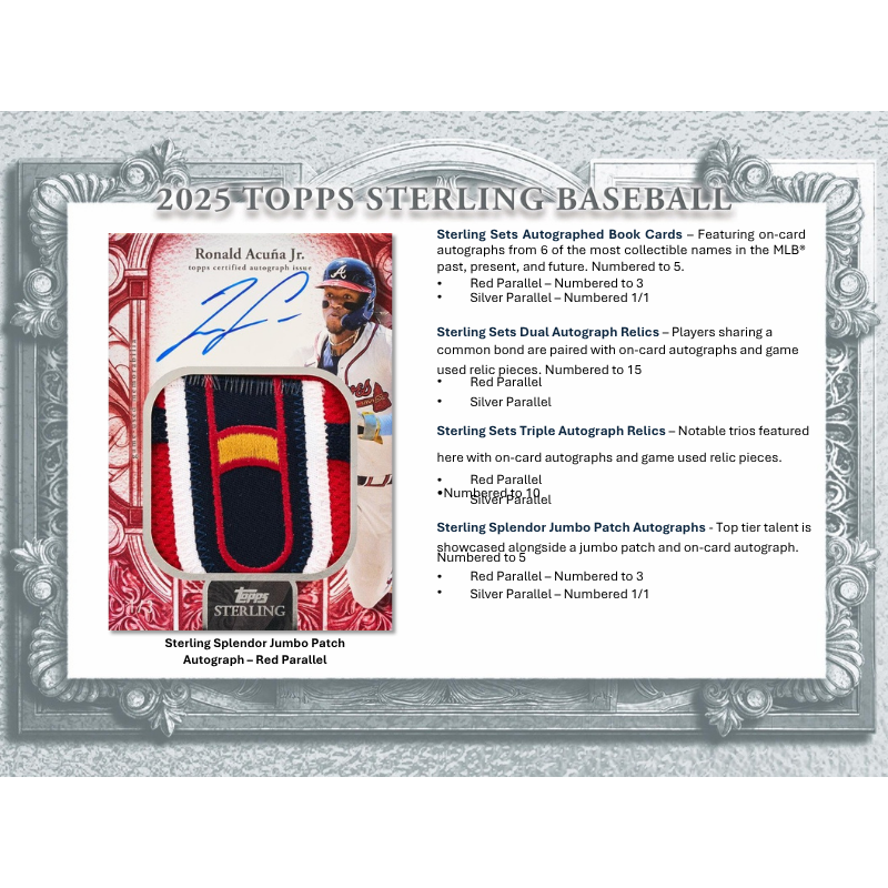 2025 Topps Sterling Baseball Hobby Box 2025 Topps Sterling Baseball Hobby Box