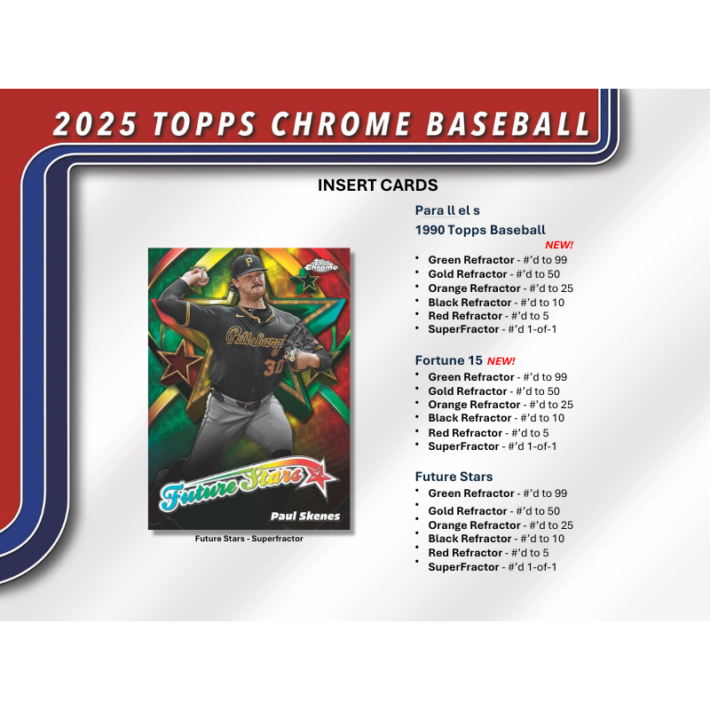 2025 Topps Chrome Baseball Hobby Box 2025 Topps Chrome Baseball Hobby Box