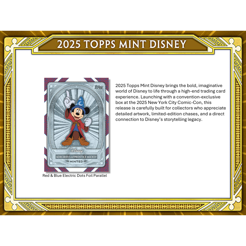 【未開封】2025 Topps Disney Mint Hobby Box 2025 Topps Disney Mint Hobby Box – Northwest Sportscards