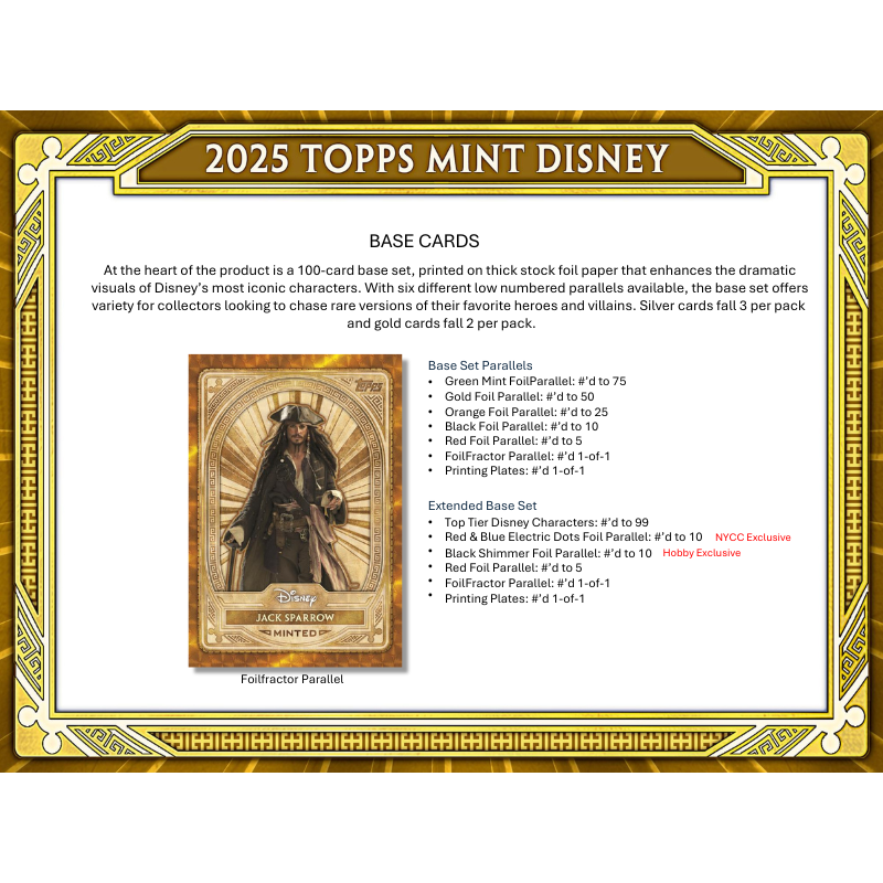 2025 Topps Disney Mint Hobby Box 2025 Topps Disney Mint Hobby Box
