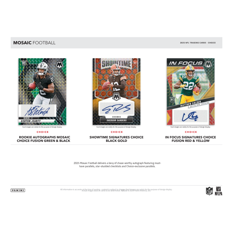 2025 panini mosaic nfl fooball booster box 2025 Panini Mosaic Football Choice Box