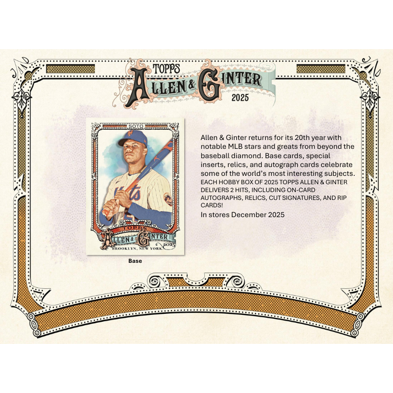allen and ginter rare cards 2025 Topps Allen & Ginter Baseball Hobby Box