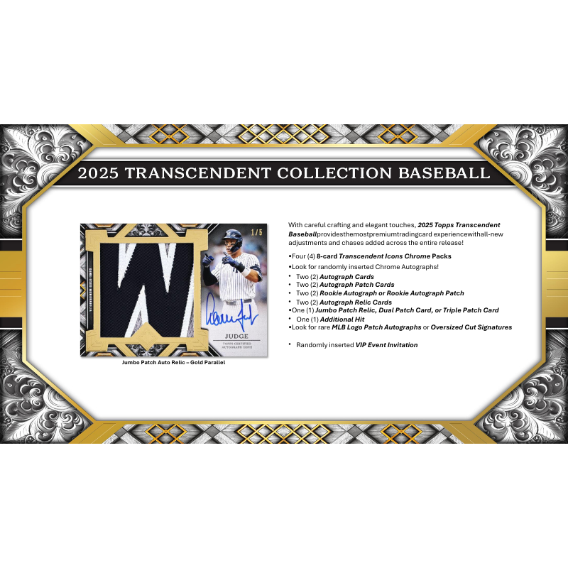2025 Topps Transcendent Collection Baseball Hobby Case 2025 Topps Transcendent Collection Baseball Hobby Case