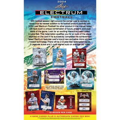 2024 Leaf Electrum Football Hobby Box