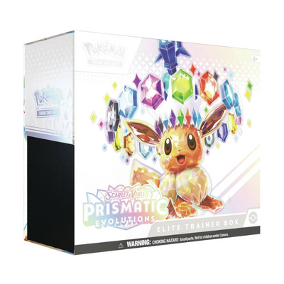 Pokemon Scarlet and Violet 8.5 Prismatic Evolutions Elite Trainer Box