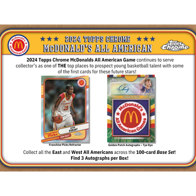 2024 Topps McDonalds All-American Chrome Basketball Hobby Box