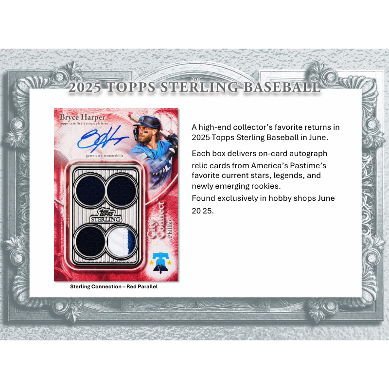帽子 2025 Topps Sterling Baseball Hobby Box 2025 Topps Sterling Baseball Hobby 4-Box Case | DA Card World