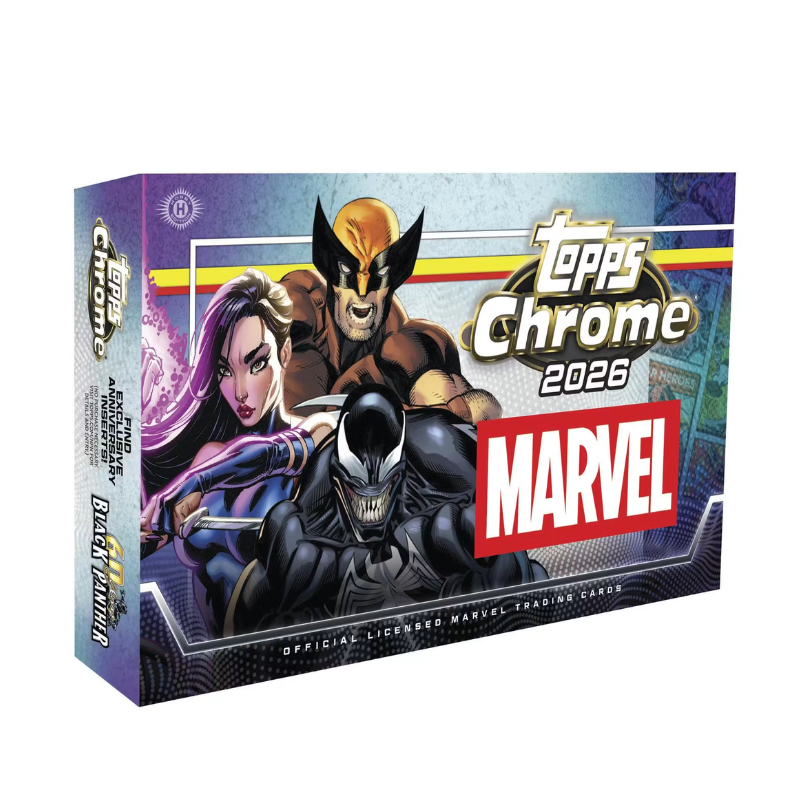 ​【シリアルあり】Topps Chrome 2026 Marvel 6枚セット 2026 Topps Marvel Comics Chrome Hobby Box
