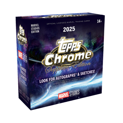 2025 Topps Marvel Studios Chrome Sapphire Edition Box